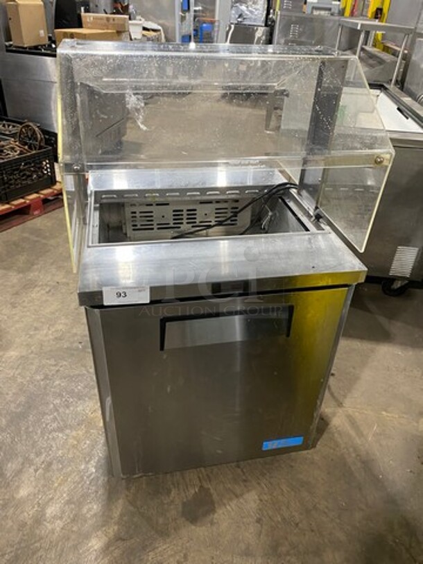 Turbo Air Refrigerated Salad Bar Island! Single Door Storage Space Underneath! All Stainless Steel! Model: MST28711S SN: MS2T902301 115V