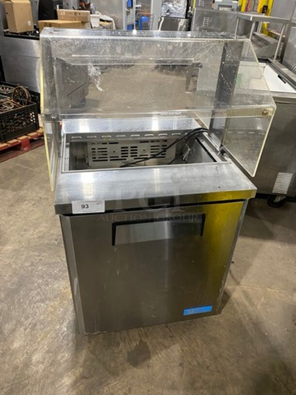 Turbo Air Refrigerated Salad Bar Island! Single Door Storage Space Underneath! All Stainless Steel! Model: MST28711S SN: MS2T902301 115V - Image 1 of 8