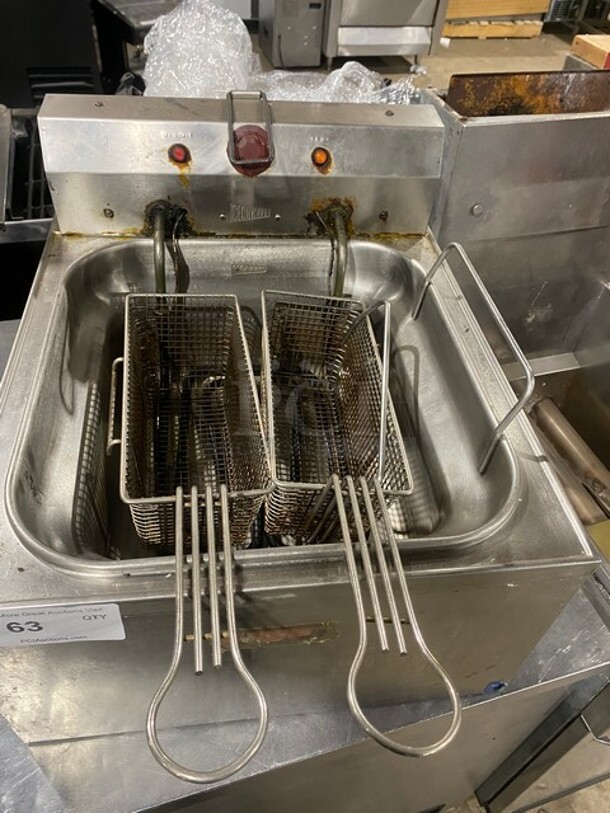 Cecilware Countertop Electric Powered Deep Fat Fryer! With Backsplash! All Stainless Steel! SN: N418971 - Image 6 of 9