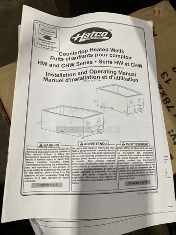 NEW! IN THE BOX! Hatco Commercial Countertop Single Well Food Warmer! All Stainless Steel! Model: HW43 SN: C624411737 120V 60HZ 1 Phase - Image 8 of 9