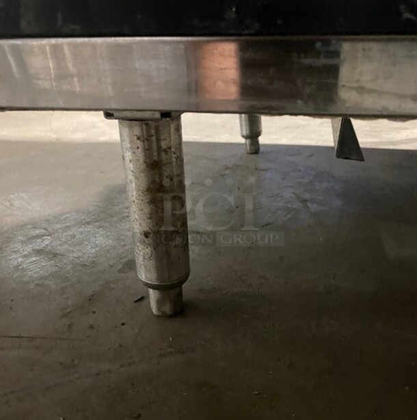 Turbo Air Refrigerated Salad Bar Island! Single Door Storage Space Underneath! All Stainless Steel! Model MST28711S SN:MS2T803217 115V  - Image 7 of 10