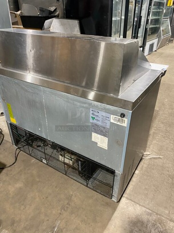 Kool It Commercial Refrigerated Sandwich Prep Table! With Commercial Cutting Board! With 2 Door Underneath Storage Space! All Stainless Steel! On Small Casters! Model: KSP48M SN: KSP48M7058040 115V 60HZ 1 Phase - Image 3 of 11