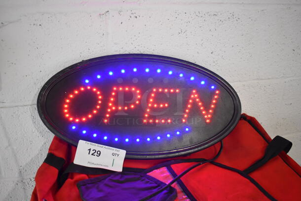 Light Up Open Sign. 19x1x10. Tested and Working! - Image 1 of 6