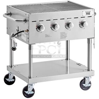 BRAND NEW IN BOX! Backyard Pro 554C3H830 30" Stainless Steel Liquid Propane Outdoor Grill. Tested and Working! Stock Picture Used For Gallery Picture.