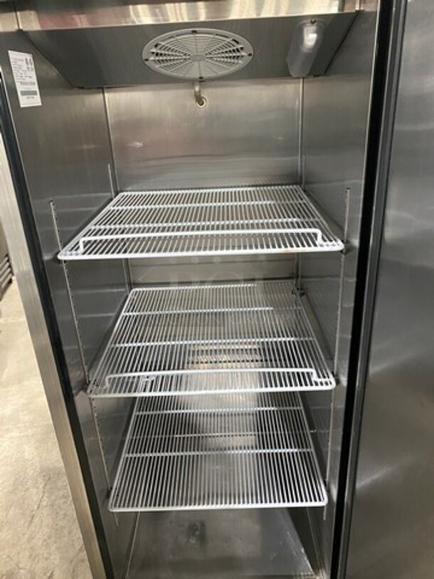 LATE MODEL! 2017 Atosa Commercial Single Door Reach-In Freezer! With Poly Coated Racks! Solid Stainless Steel! On Casters! Model: MBF8001 SN: MBF8001AUS100317110800C40024 115V 60HZ 1 Phase - Image 7 of 11