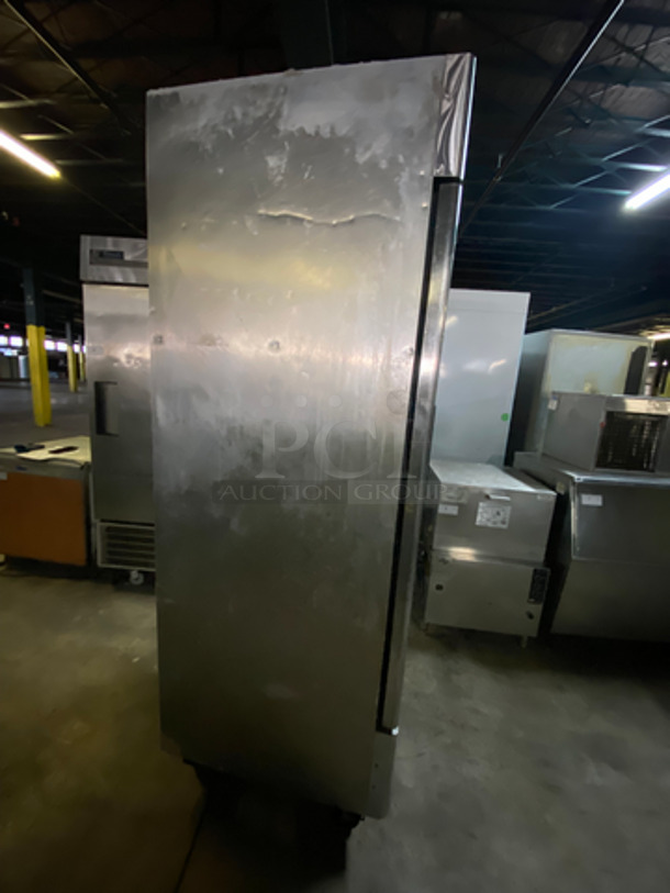 Turbo Air Commercial Single Door Reach In Cooler! With Poly Coated Racks! All Stainless Steel! On Casters! Model: MSR23NM 110/120V 60HZ 1 Phase - Image 2 of 9