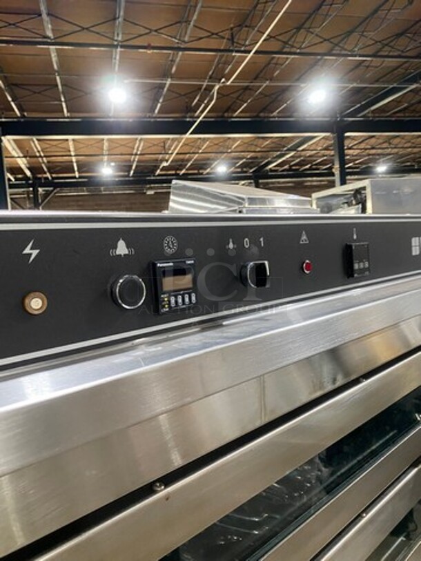 WOW! 2012 Doyon Commercial Natural Gas Powered Tripple Deck Pizza/ Baking Oven! With Shelf Storage Underneath! All Stainless Steel! On Casters! Model: PIZ6G SN: 282200000112 - Image 7 of 11