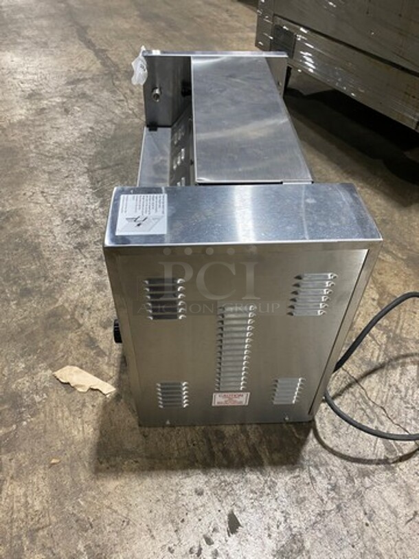 NEW! NICE! APW Wyott Commercial Countertop Vertical Conveyor Bun Grill Toaster! All Stainless Steel! Model: M83 SN: 8001118060018 120V 60HZ 1 Phase - Image 4 of 9