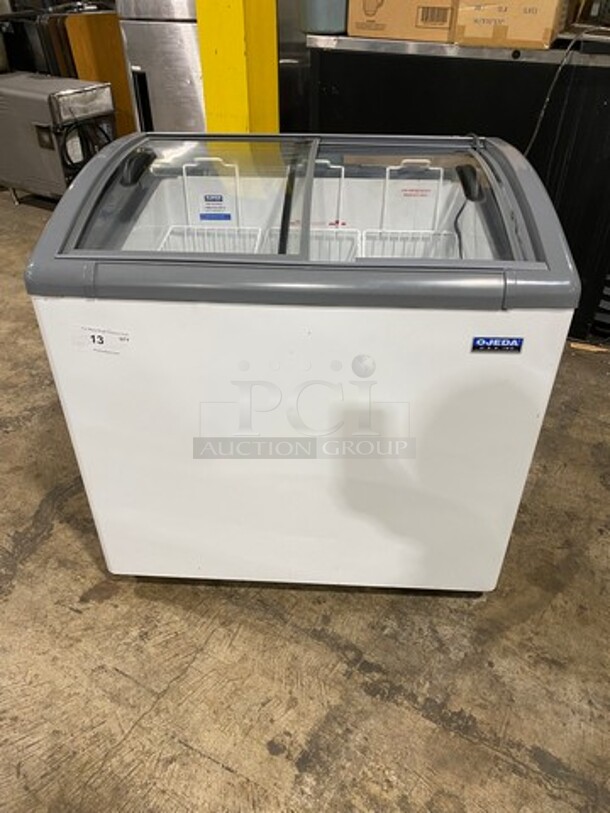 NEW! Scratch-N-Dent! Ojeda Commercial Refrigerated Reach Down Ice Cream Dipping Cabinet/ Chest Freezer! Model: NBH34 SN: 001552930515A 120V 60HZ 1 Phase - Image 1 of 10