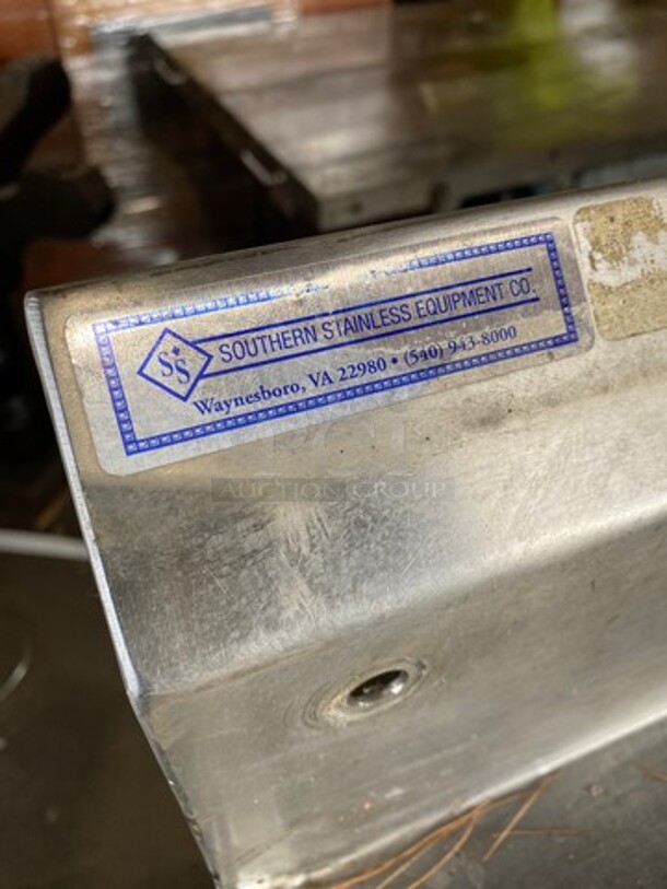 Southern Stainless Commercial 4 Compartment Dish Washing Sink! With Dual Side Drain Board! With Back Splash! All Stainless Steel! On Legs! - Image 10 of 10