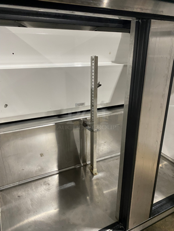 NICE! True Commercial Refrigerated Sandwich Prep Table! With 2 Door Storage Space Underneath! All Stainless Steel! On Casters! Model: TSSU3608 SN: 5143456 115V 60HZ 1 Phase - Image 6 of 9