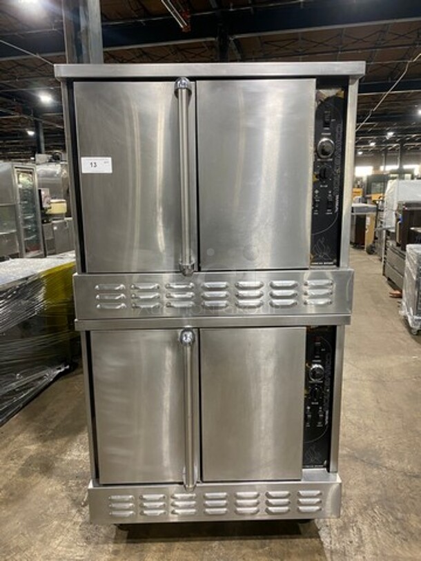 American Range Commercial Natural Gas Powered Double Deck Convection Oven! With Solid Doors! All Stainless Steel! On Casters! 2x Your Bid Makes One Unit! Model: MSD2 SN: 150708080 - Image 1 of 10