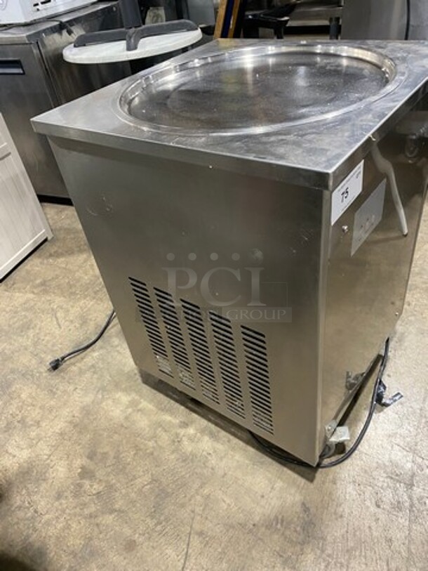 Commercial Fried Ice Cream Roll Machine! All Stainless Steel! On Casters! WORKING WHEN REMOVED! - Image 2 of 7