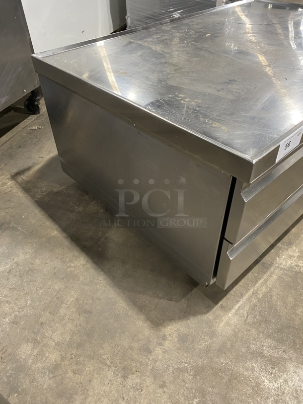 DELFIELD All Stainless Steel Commercial Refrigerated 2 Drawer Chef Base! On Casters! Model 17C52P Serial 1905150001649 115V/60Hz/1 Phase  - Image 2 of 8