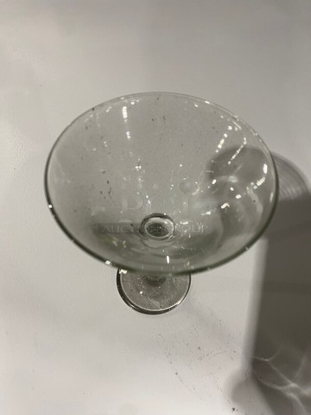 ALL ONE MONEY! Clear Glass Stemmed Martini Glasses! Includes Poly Cup Crate! - Image 3 of 4