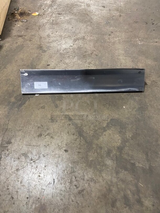 All Stainless Steel! Wall Mounted Commercial Shelf With Backsplash!  - Image 1 of 4