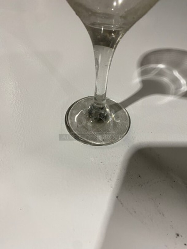 ALL ONE MONEY! Clear Glass Stemmed Martini Glasses! Includes Poly Cup Crate! - Image 4 of 4