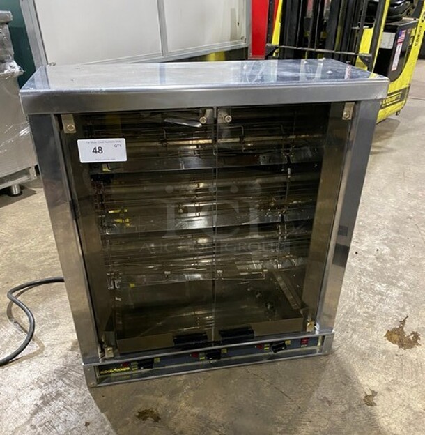 WOW! Robot Coupe Commercial Countertop Electric Powered Rotisserie Oven! All Stainless Steel Body! Working When Removed!