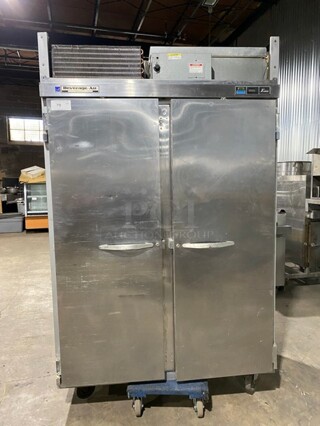 Beverage Air Stainless Steel Commercial 2 Door Reach In Freezer! On Casters! 115V 1 Phase! Model: EF48-1AS! 