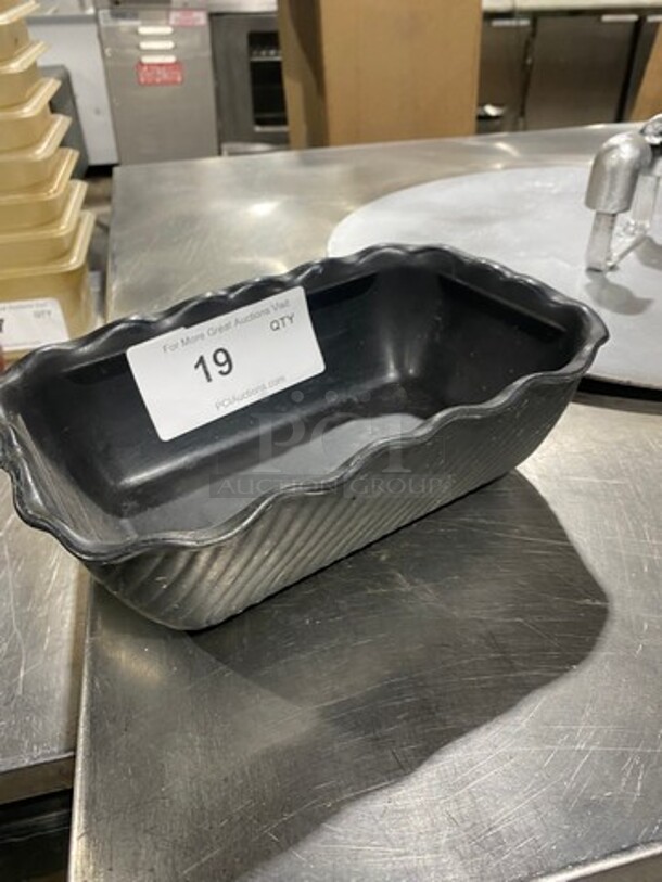ALL ONE MONEY! Carlisle Black Poly Deli/Food Display Bowls! - Image 2 of 5