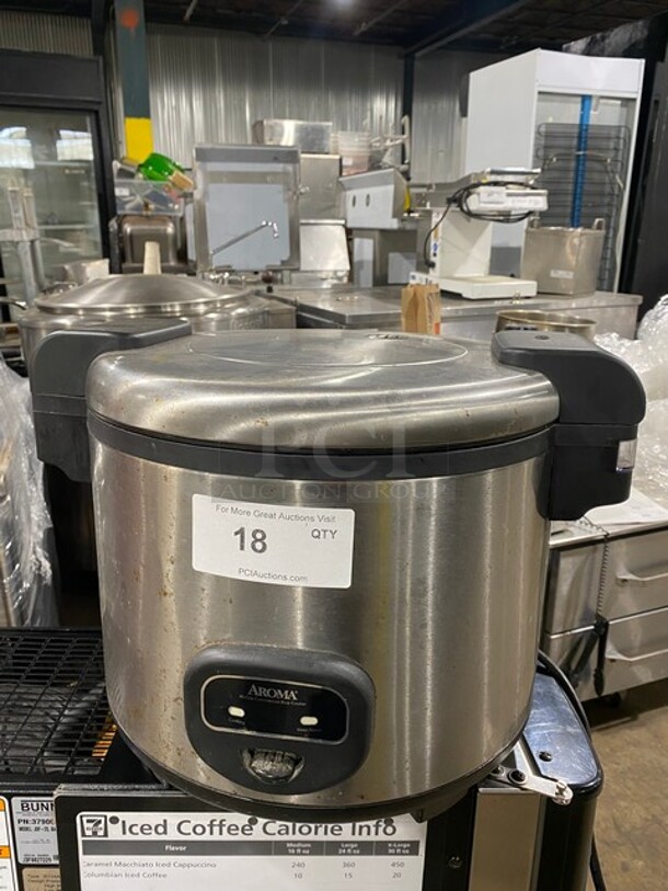 Aroma Metal Countertop Rice Cooker! MODEL ARC1130S 120V