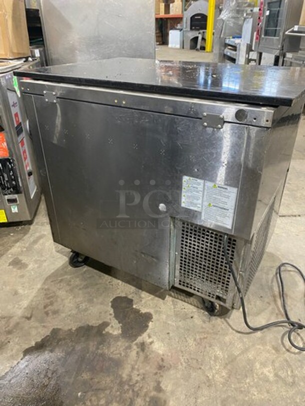 Turbo Air Commercial Single Door Lowboy/ Worktop Cooler! All Stainless Steel! On Casters! WORKING WHEN REMOVED! Model: JBT36N SN: H2JB3T0D8601 115V - Image 4 of 9