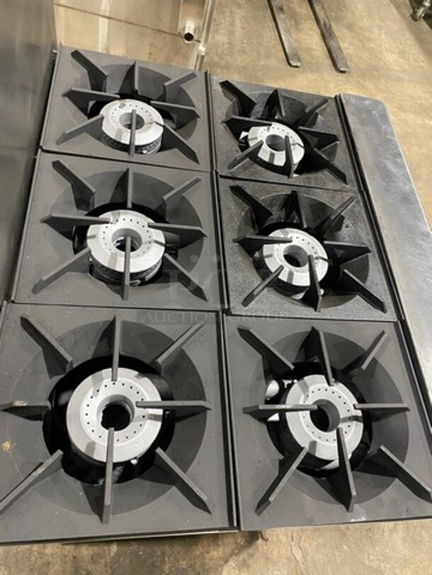 Therma Tek Commercial Natural Gas Powered 6 Burner Stove! With Raised Back Splash! With Oven Underneath! All Stainless Steel! On Legs! - Image 5 of 10