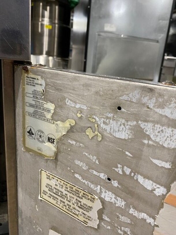 Pitco Sir Lawrence Commercial Natural Gas Powered Deep Fat Fryer! With Metal Frying Baskets! With Backsplash! All Stainless Steel! On Legs! - Image 8 of 9