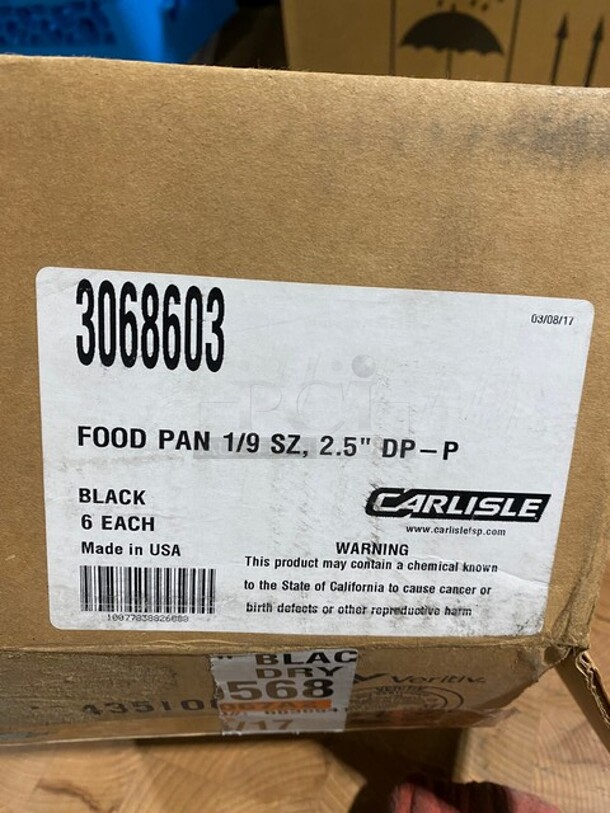 NEW IN BOX! Carlisle Black Poly Food Pans!  - Image 10 of 10