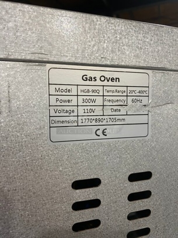 NEW! NEVER USED! OUT OF THE BOX! Astar Commercial Gas Powered Triple Deck Baking Oven! All Stainless Steel! On Casters! Model: HGB90Q - Image 5 of 12