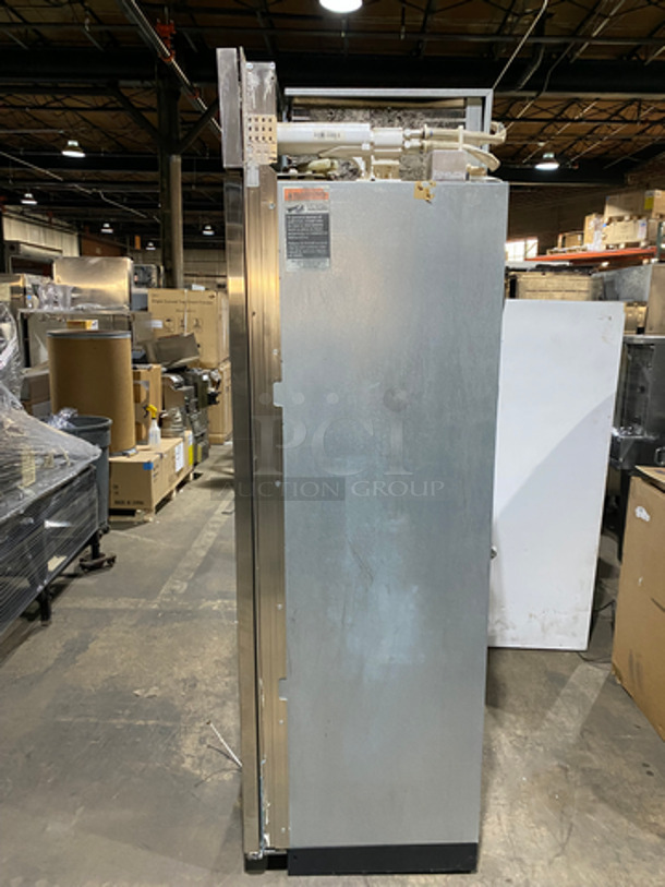 Sub Zero Commercial 2 Door Reach In Refrigerator/Freezer! With Shelves And Poly Coated Racks! All Stainless Steel! - Image 3 of 11