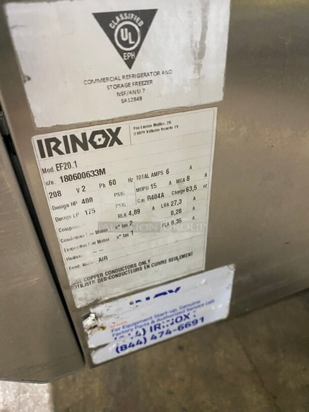 IRINOX Stainless Steel Easy Fresh Blast Chiller And Shock Freezer! MODEL EF20.1 SN:180600633M 208V 2PH - Image 8 of 9