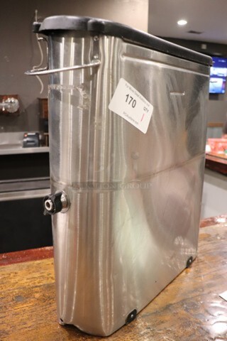 Stainless Tea Bin, Slightly Bent W/Lid