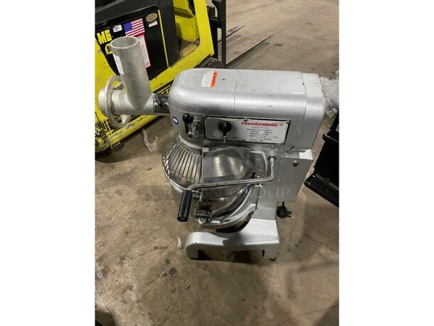 Thunderbird Commercial Countertop 20 Quart Mixer! With Bowl & Bowl Guard! With Meat Grinder Attachment! All Stainless Steel! Model ARM02N Serial 1133315! 115V 1Phase! - Image 4 of 8