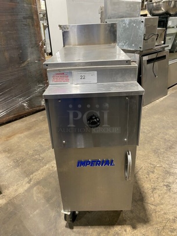 Imperial Commercial Natural Gas Powered Commercial Pasta Cooker/Rethermalizer! With Backsplash! All Stainless Steel! WORKING WHEN REMOVED! Model: IRT14GBM SN: 04256821!