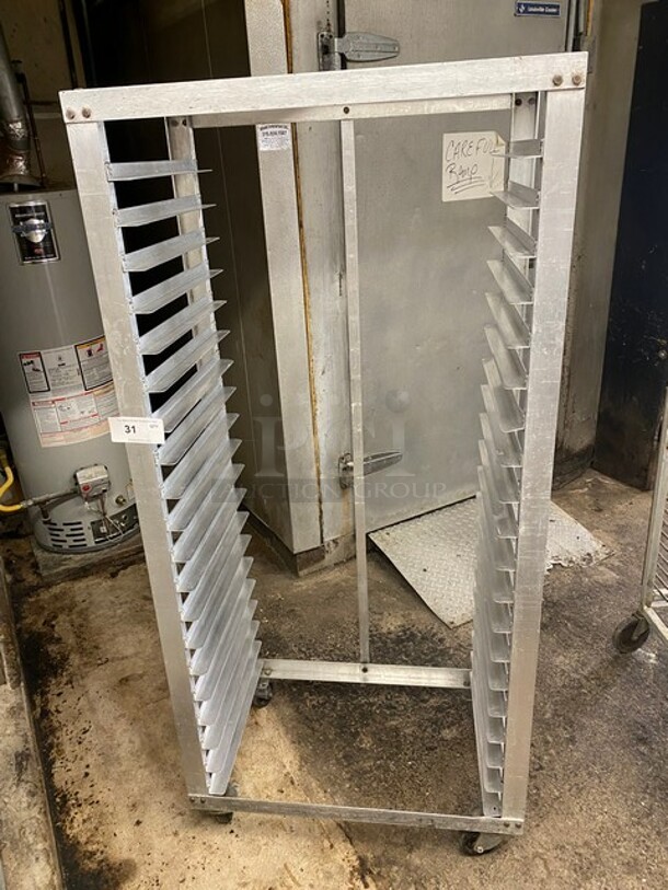 Metal Commercial Pan Transport Rack on Commercial Casters! - Image 1 of 4