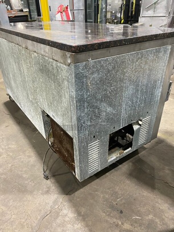 2010 Leader Commercial Worktop/ Lowboy Cooler! With Marble Top! With 3 Door Refrigerated Storage Space Underneath! All Stainless Steel! On Casters! Model: LB72FB SN: PT030866C 15V 60HZ 1 Phase - Image 4 of 11