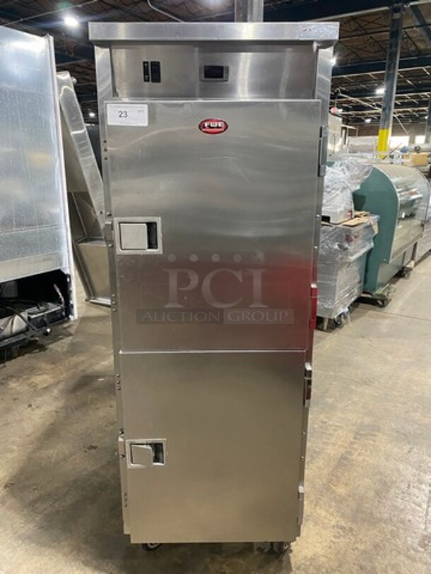 WOW! FWE All Stainless Steel Floor Style Electric Powered Food Warming Cabinet! Model TST16CHP Serial 133891303! 120V 1Phase! On Commercial Casters!