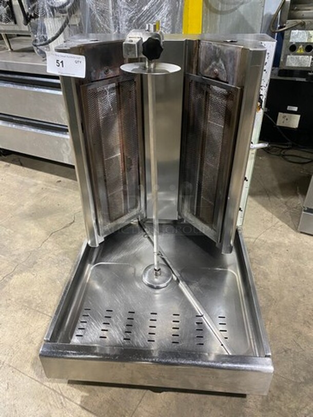 2014 Visvardis Commercial Countertop Gas Powered Gyro Machine! All Stainless Steel! Model: DG12V SN: 0374