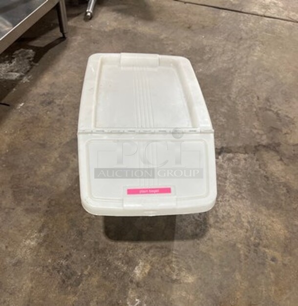 Tucker Countertop White Poly Ingredient Bin! - Image 1 of 6
