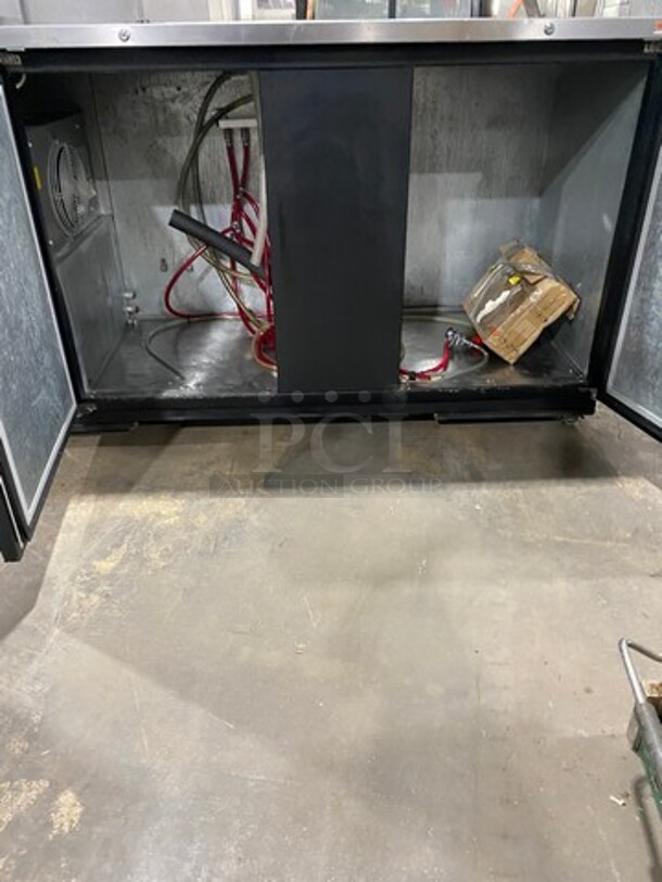 Micro Matic Commercial Refrigerated Dual Tower Kegerator! With 2 Door Storage Space Underneath! NO TOWERS! Model: MDD68 SN: 11100491M 115V 60HZ 1 Phase - Image 5 of 8