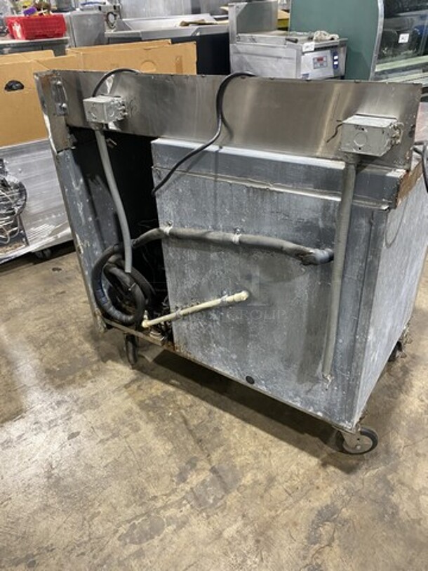Delfield Custom Made One Door Lowboy Work Top Cooler! With Stainless Steel Top With Raised Back Splash! With Outlets! On Casters! 115V 1 Phase! - Image 4 of 6