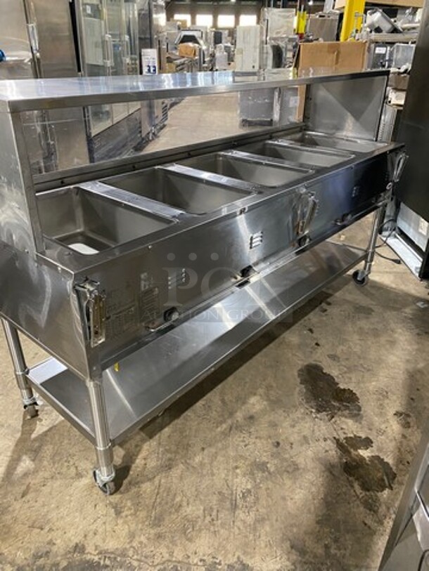 Eagle Commercial Electric Powered 5 Well Steam Table! With Storage Space Underneath! All Stainless Steel! On Casters! Model: YSPHT5 SN: 2008990235 208V 60HZ 1 Phase - Image 4 of 9