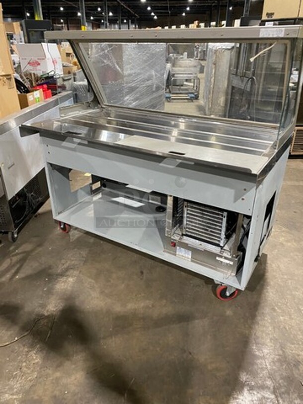 Duke Commercial Sandwich Prep Line Unit! With Slanted Front Glass! With Commercial Cutting Board! All Stainless Steel! On Casters! Model: SUBCPTC60M SN: 07063219 120V 60HZ 1 Phase - Image 3 of 9