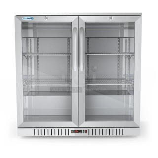 BRAND NEW SCRATCH & DENT! Koolmore 35 In. Two-Door Back Bar Refrigerator - 7.4 Cu Ft. TESTED! Works Perfect. 