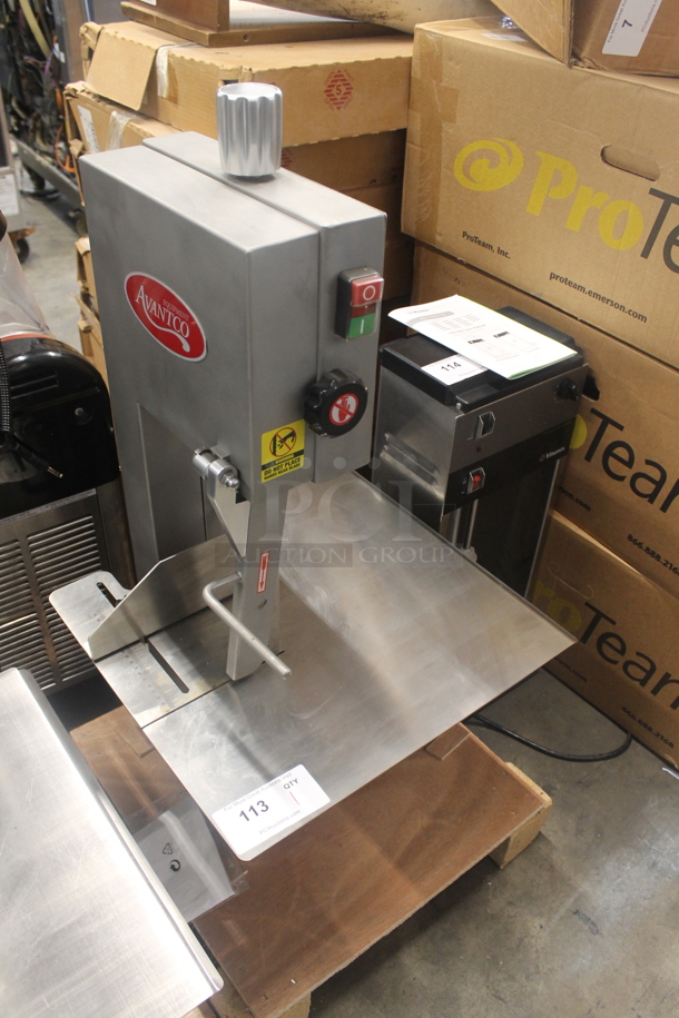 LIKE NEW! Avantco MS-105175A 177EMBS65SS Stainless Steel Commercial Countertop Meat Saw. 120 Volts, 1 Phase. Unit Has Only Been Used a Few Times! Tested and Working! - Image 1 of 7