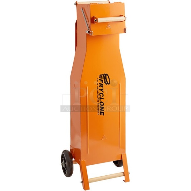 BRAND NEW SCRATCH AND DENT! Fryclone 259TRANSPB Metal Orange 70 - 100 lb. Fryer Oil Shuttle - Image 1 of 5