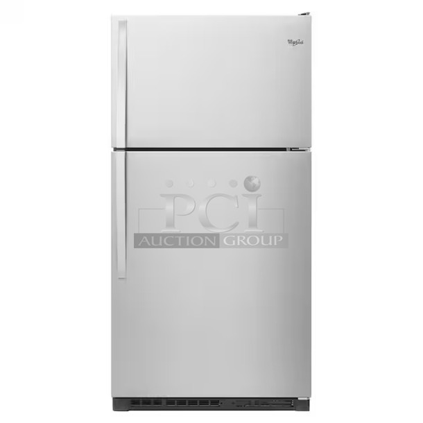 BRAND NEW SCRATCH AND DENT! 2023 Whirlpool WRT311FZDM02 Stainless Steel Cooler w/ Freezer. 115 Volts, 1 Phase. Tested and Working! - Image 1 of 10