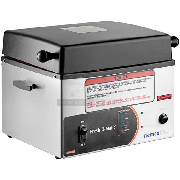 BRAND NEW SCRATCH AND DENT! 2023 Nemco 6625B Stainless Steel Commercial Countertop Steamer. 120 Volts, 1 Phase. Tested and Working! - Image 1 of 5
