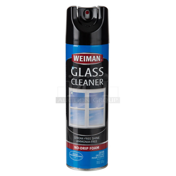 19 Boxes of 10 BRAND NEW! Weiman 10 19 oz Aerosol Can Glass Cleaner. 19 Times Your Bid! - Image 1 of 3